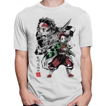 CAMISETA DEMON SLAYER BRANCA - TANJIRO KAMADO