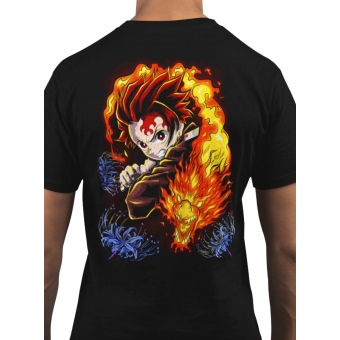 CAMISETA DEMON SLAYER - TANJIRO CHAMAS