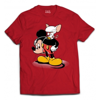CAMISETA PINK E CEREBRO - THE BRAIN MOUSE