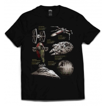 CAMISETA STAR WARS NAVES