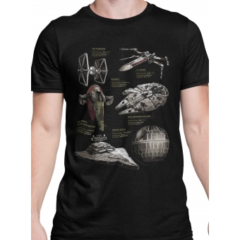 CAMISETA STAR WARS NAVES