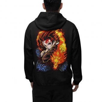 MOLETOM DEMON SLAYER - TANJIRO CHAMAS