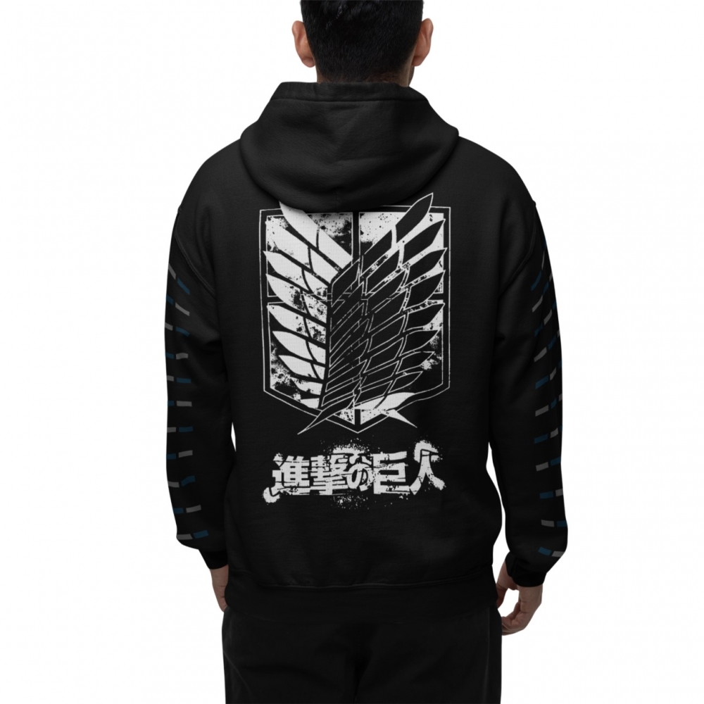 MOLETOM TROPA DE EXPLORAÇÃO ESCUDO - ATTACK ON TITAN