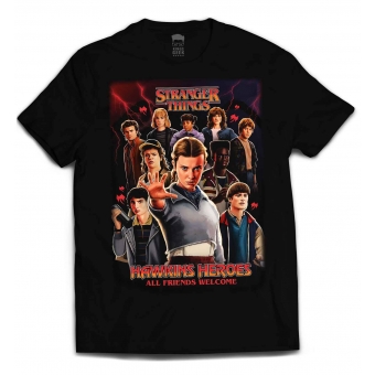 CAMISETA STRANGER THINGS - HAWKINS HEROES
