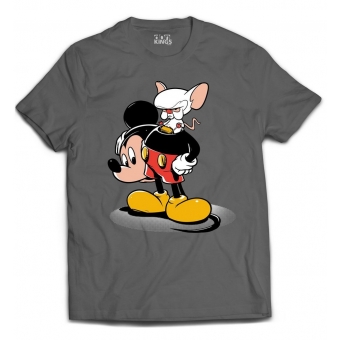 CAMISETA PINK E CEREBRO - THE BRAIN MOUSE