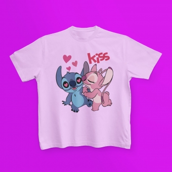 CAMISETA STITCH E ANGEL KISS