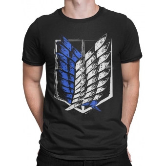 CAMISETA ATTACK ON TITAN - TROPA DE EXPLORAÇÃO EMBLEM